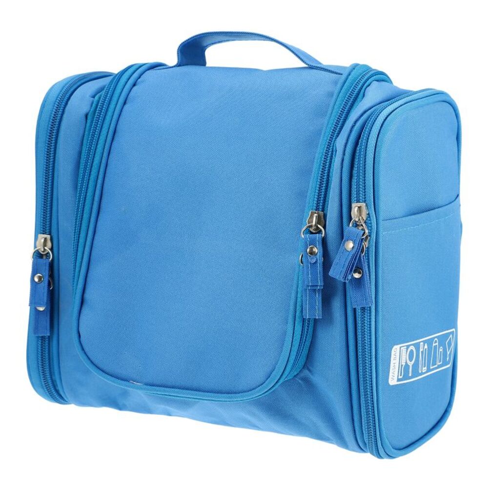 1 Pcs Oxford Cloth Waterproof Travel Makeup Toiletry Bag Blue